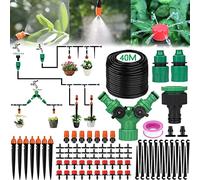 MUOIVG Sistema de Riego por Goteo,40M Sistema de Riego Jardín, Kit de Riego por Goteo por Bricolaje para Jardín Micro,Ajustable Boquilla Aspersor Pulverizador,Riego automatico,Jardin, Invernadero