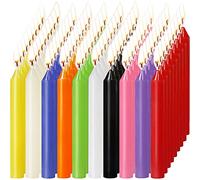 MUOIVG Velas sin Goteo de 100 Piezas,Colores Surtidos de hechizos, pequeño para Chimes, Magia, Congregación, vigilia, rituales, Cera de soja natural,Sin olor ni humo,4 Pulgadas de Alto