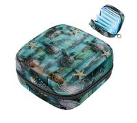 MUOOUM Blue Anchor - Bolsa de almacenamiento de servilletas sanitarias de madera marrón para mujeres, adolescentes y niñas, bolsa para copa menstrual, soporte para almohadilla de lactancia, color 5,