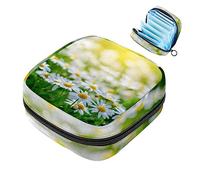 MUOOUM Bolsa de almacenamiento de servilletas sanitarias, bolsa de copa menstrual Daisy in the Sun, bolsas de almacenamiento portátiles para menstruación femenina, bolsa de primer período para