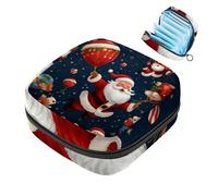 MUOOUM Bolsa de almacenamiento de servilletas sanitarias, bolsa de copa menstrual de alce del bosque de Navidad, bolsas de almacenamiento portátiles para la menstruación femenina, bolsa de primer