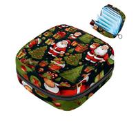 MUOOUM Bolsa de almacenamiento de servilletas sanitarias, bolsa de copa menstrual de alce del bosque de Navidad, bolsas de almacenamiento portátiles para la menstruación femenina, bolsa de primer