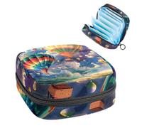 MUOOUM Bolsa de almacenamiento de servilletas sanitarias con diseño de lirios azules, bolsa portátil para copa menstrual con cremallera para adolescentes, niñas, mujeres y mujeres, color 6,