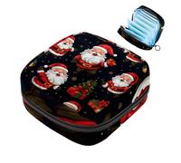 MUOOUM Bolsa de almacenamiento de servilletas sanitarias de alce del bosque de Navidad, bolsa de almohadilla menstrual portátil con cremallera para adolescentes, niñas, mujeres y mujeres, Color 9, 1