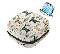 MUOOUM Bolsa de almacenamiento de servilletas sanitarias de alce del bosque de Navidad, bolsa de período portátil para mujeres, adolescentes, niñas, bolsa de copa menstrual para lactancia, color 4,