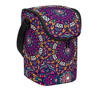 MUOOUM Lonchera compacta tribal india vintage con patrón de mandala, grande, reutilizable, con cremallera, para trabajo, picnic, camping