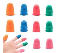 Muorruo 5 Piezas de dedales de Goma para protección de Las yemas de los Dedos, 5 tamaños y Colores, Protectores de Dedos Reutilizables, dedales de Goma para Contar Dinero, Escribir y clasificar