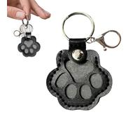 Muorruo Llavero con Pelo de Animal, Llavero con Huella de Pata y botón de presión, Llavero con Frasco conmemorativo de Pelo de Animal, Llavero para Recoger pelos