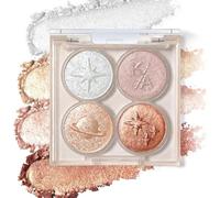 Muorruo Paleta de Sombras de Ojos Holográfica Duocromática con Purpurina, Sombras que Cambian de Color Estilo Camaleón, Sombras en Polvo Metálico Brillante, Iluminador para el Interior del Ojo,