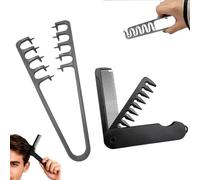 Muorruo Peine Texturador, peine voluminoso con dientes anchos, diseño plegable para viaje, set con dientes anchos y finos para uso dual, accesorio para peinados con flequillo