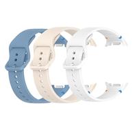 Muovrto Sport Correa de Recambio para Samsung Galaxy Watch 8 40mm/44mm,Correa Deportiva de Silicona para Samsung Galaxy Watch Ultra 2 (Blanco/Azul claro/Luz de estrellas, L)