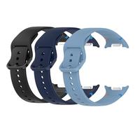 Muovrto Sport Correa de Recambio para Samsung Galaxy Watch 8 40mm/44mm,Correa Deportiva de Silicona para Samsung Galaxy Watch Ultra 2 (Negro/Azul claro/Azul oscuro, S)