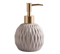 Mupingfenglan Dispensador de Jabón Manual con Bomba, Recargable, Portátil, para Loción, Ideal para Hoteles, Ducha, Champú Y Loción, Beige, Individual