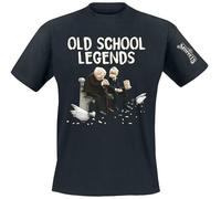 Muppets The Statler und Waldorf - Old School Legends Hombre Camiseta Negro L 100% algodón Regular