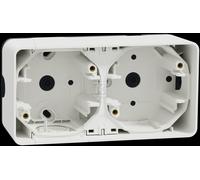 MUR39914 Mureva base mural doble horizontal blanca