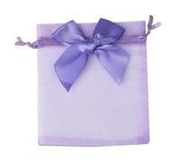 MUrabe 20 unids/Lote Bolsa de Regalo de Organza Bolsas de Dulces con Lazo Bolsa con cordón para Embalaje de joyería Exquisita-5 púrpura-9x12cm