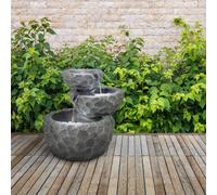 Murach Fuente de cascada Funcionamiento con batería 2 kW Panel solar 3 LEDs Blumfeldt