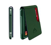 MURADIN Cartera táctica Plegable para Hombre, de Metal, Bloqueo RFID, de Aluminio, para Tarjetas de Dinero, Regalos para Hombres, Verde Saffiano, Minimalista