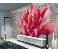 Mural 3D con pintura al óleo de flores papel pintado para salón pared de fondo y tapices artísticos decorativos para dormitorio