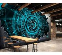 Mural 3D Papel pintado Espacio Geométrico Creativo Espacio Bar Paredes de restaurante que cubre el salón Fondo del dormitorio Arte decorativo en la pared