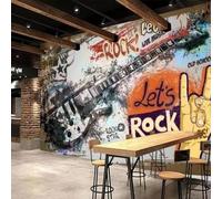 Mural 3D papel pintado Guitarra Bar de música KTV Fondo de pared del salón dormitorio arte decorativo de pared