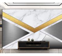 Mural 3D personalizado, moderno, simple, geométrico, tridimensional, con empalme de franjas, jazz, mármol, fondo de pared, 400 cm × 280 cm