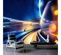 Mural abstracto en color que amplía el espacio papel pintado 3D para salón pared de fondo papel decorativo artístico para dormitorio