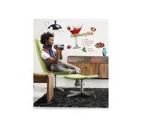 Mural adhesivo - KOMAR - Beso de fresa - 100x70 cm - Multicolor - Decoración infantil