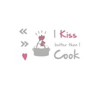 Mural adhesivo - KOMAR - Beso mejor que.. - 50x70 cm - Rosa - Niño - Decoración mural