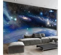 mural autoadhesivo de PVC, papel pintado 3D, hermoso planeta galaxia, pared de pared que cubre el salón y el fondo del dormitorio, decoración de pared