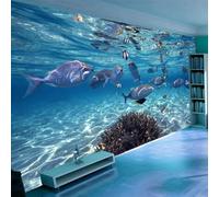 Mural autoadhesivo de PVC, papel pintado 3D para salón, mundo submarino tridimensional, revestimiento de pared de peces para peces, decoración de pared del dormitorio