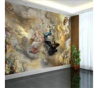 Mural autoadhesivo de PVC, papel pintado 3D, pintura al óleo de ángeles europeos, tela de pared, fondo de dormitorio del salón