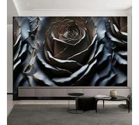 Mural autoadhesivo de PVC papel pintado 3D pintura mural en relieve tridimensional de rosas fondo de pared Sala de estar dormitorio arte decoración
