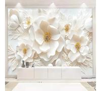 Mural autoadhesivo de PVC papel pintado 3D relieve tridimensional floral pintura mural para el salón dormitorio decoración para la pared del hogar