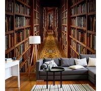 Mural Corredor La Biblioteca Clásica 250 X 175 Cm Murales Decorativos Pared Arte Visual 3D Papel Pintado, Moderno Decoración De Paredes Para Salón Dormitorio Pasillo Comedor