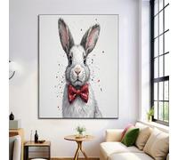 Mural de Arco Conejo Lienzo, Pintura de Anime Acuarela Carteles e Impresiones, Imágenes Artísticas de Pared para Sala, Decoración del Hogar, 30x40cm Sin Marco