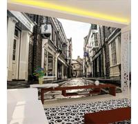 Mural de calles antiguas de ciudades europeas papel pintado 3D para salón pared de fondo y dormitorio; tapices artísticos decorativos