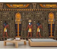 Mural de Egipto, papel tapiz de dioses egipcios antiguos, papel pintado de oreja de trigo, papel de pared de loto para dormitorios, sala de estar, decoración de sofá, fondo de TV, póster de pintura de