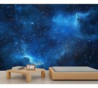Mural de galaxia, murales de pared de cielo estrellado, papel tapiz de cielo nocturno para sala de estar, dormitorio, oficina, hotel, bar, decoración de techo, 200 x 140 cm