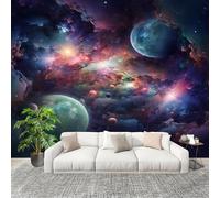 Mural de Interior Fotomurales 200x140 cm Cielo Estrellado de EnsueñO VíA LáCtea Tejido No Tejido Fotomurales Papel Pintado Vistoso Pared Panorámico para Dormitorio Salón TV Pared Murales Póster