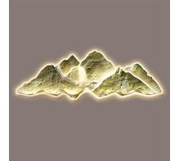 Mural de paisaje creativo con luz LED, pintura decorativa LED en relieve 3D para dormitorio, escultura de paisaje de decoración moderna para sala de estar, oficina y estudio (F, 105 x 35 cm/41,3 x 13,