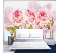 Mural De Paisaje De Planta De Flor Roja Decoración Del Hogar Fondo De Tv De Decoración Del Hogar-300Cm×210Cm