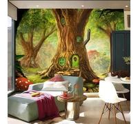 Mural De Paisaje Pastoral 3D Personalizado,Arte De Casa Del Árbol,Pintura Al Óleo,Papel Tapiz De Pared Para Habitación De Niños,Dormitorio Y Sala De Estar,Decoración Del Hogar-400X280Cm
