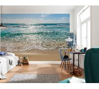 Mural De Papel Gigante 368X254Cm De Playa Costera Para Dormitorio