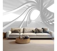 Mural de papel pintado, ampliación abstracta del espacio, pintura geométrica 3D de pares, sofá del salón, fondo de dormitorio, decoración del hogar, arte mural