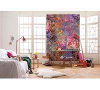 Floral Papel Pintado Foto Mural Pared para Dormitorio Morado Rosa Oscuro Flores