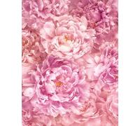 Mural De Papel Tapiz Floral Rosa Púrpura Roja Plantas Niña Dormitorio Foto Pared