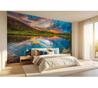 Mural De Papel Tapiz Fotográfico Naturaleza Komar Azul Lago 368x248cm