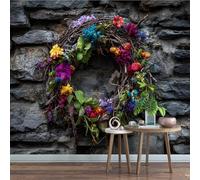 Mural de Pared 3D Autoadhesivo Guirnalda Photo Wallpaper - Lienzo de Seda Premium 400 x 280 cm Decorar Murales - Decoración para Sala, Dormitorio, Oficina