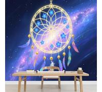 Mural de pared Atrapasueños Papel pintado fotográfico grande Espacio Exterior Vinilos murales impermeables para dormitorio infantil guardería decoración de fiesta 200x140cm